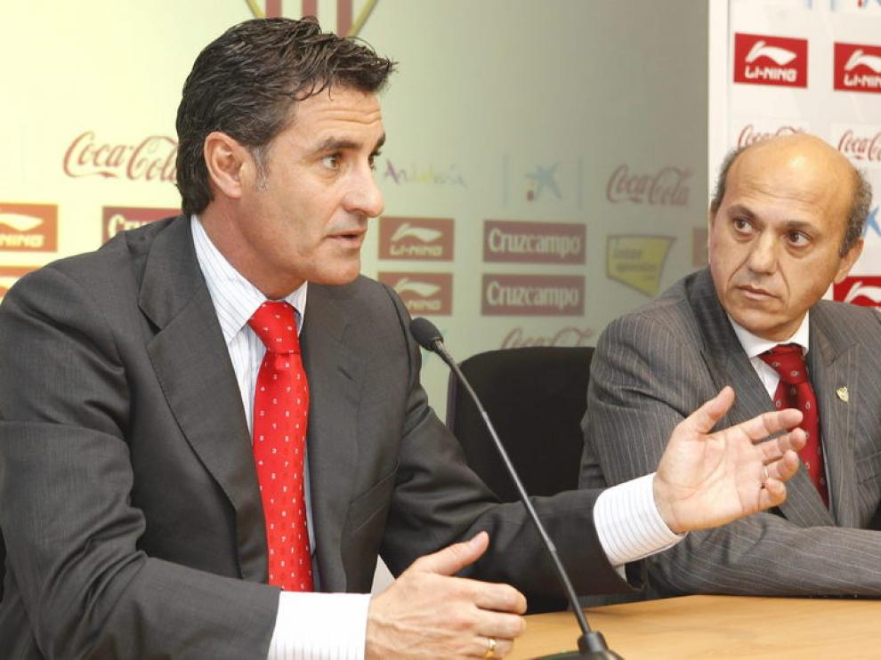 Presentación de Míchel en Sevilla