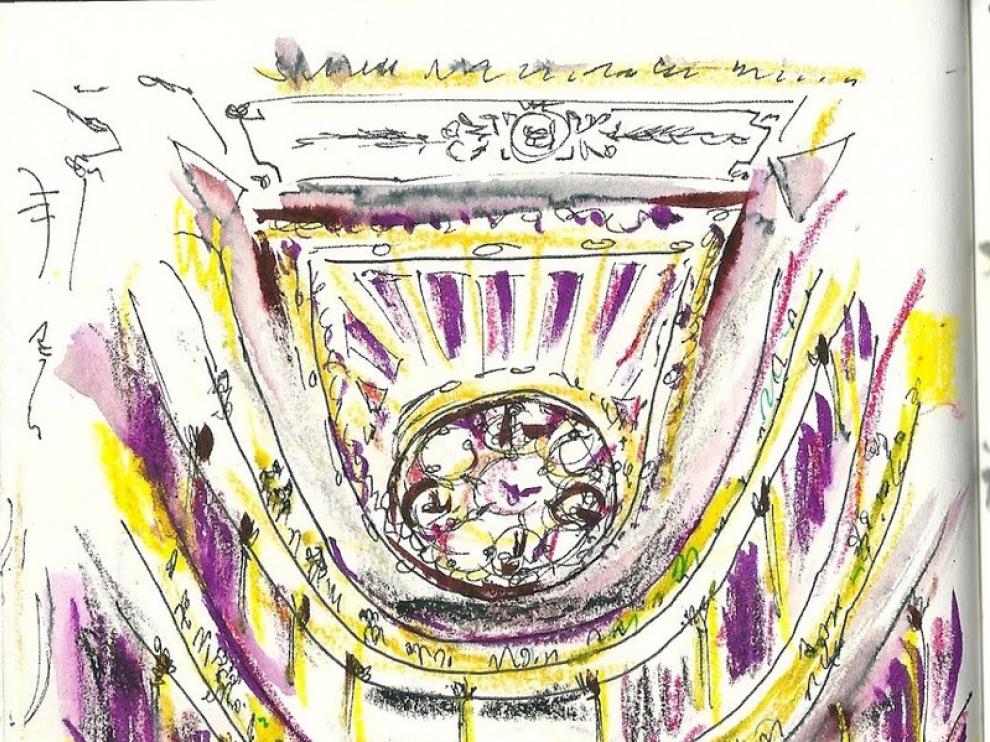 El Teatro Principal dibujado en una quedada de SketchCrawl