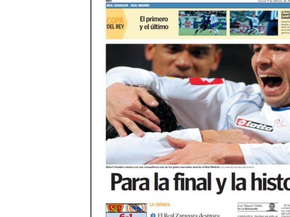Portada de HERALDO el 8.02.2006
