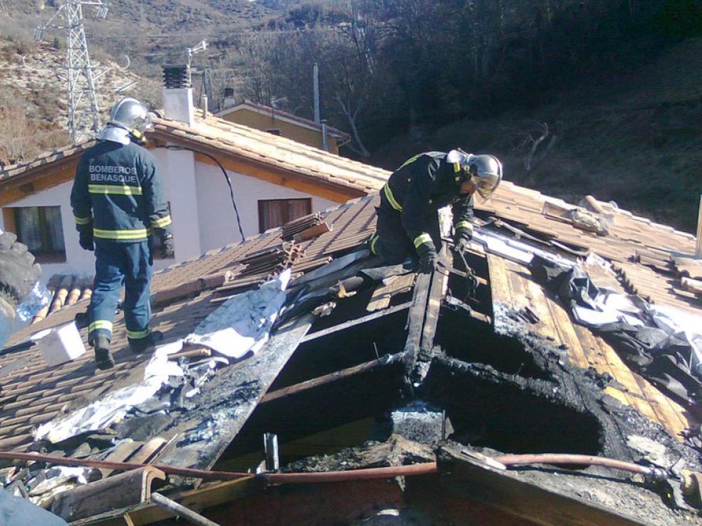 Incendio en una vivienda en Huesca