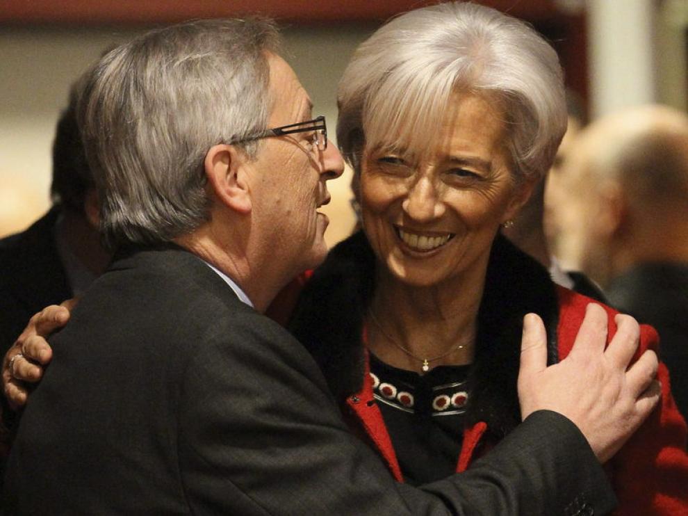 Juncker junto a Lagarde