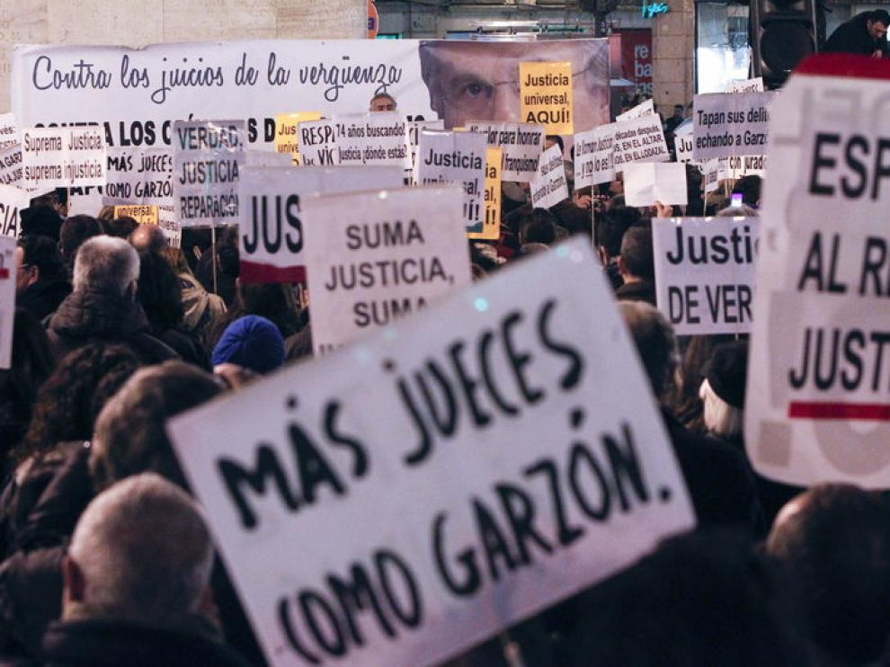 Protesta en Madrid contra la decisión del TS