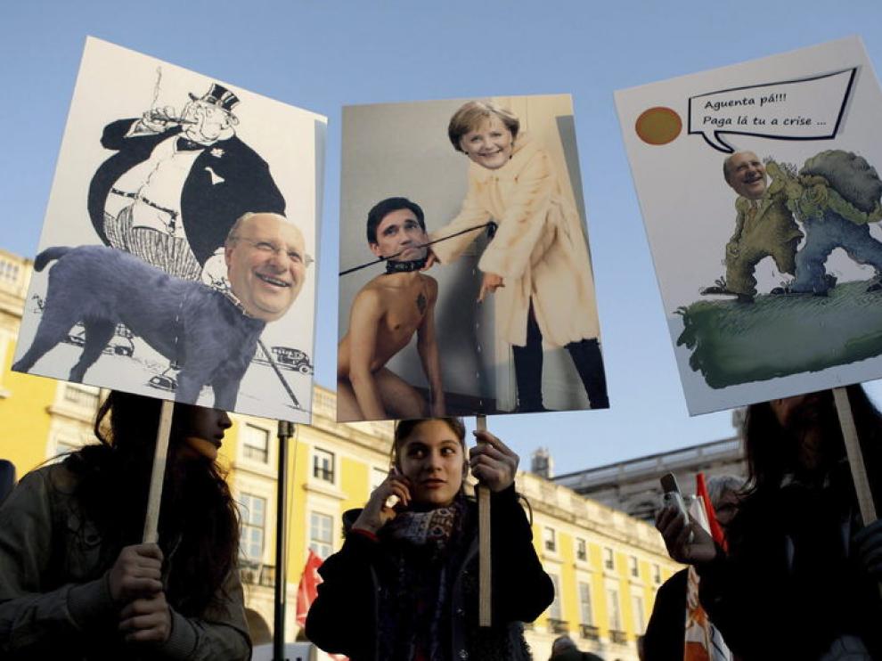 Manifestación en Lisboa
