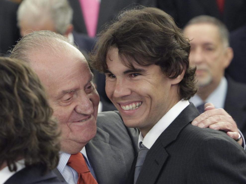 Rafa Nadal junto al Rey Juan Carlos