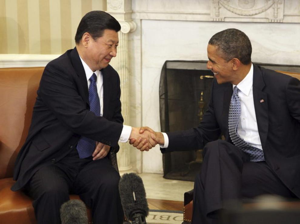 El vicepresidente chino y Obama durante su encuentro en la Casa Blanca.