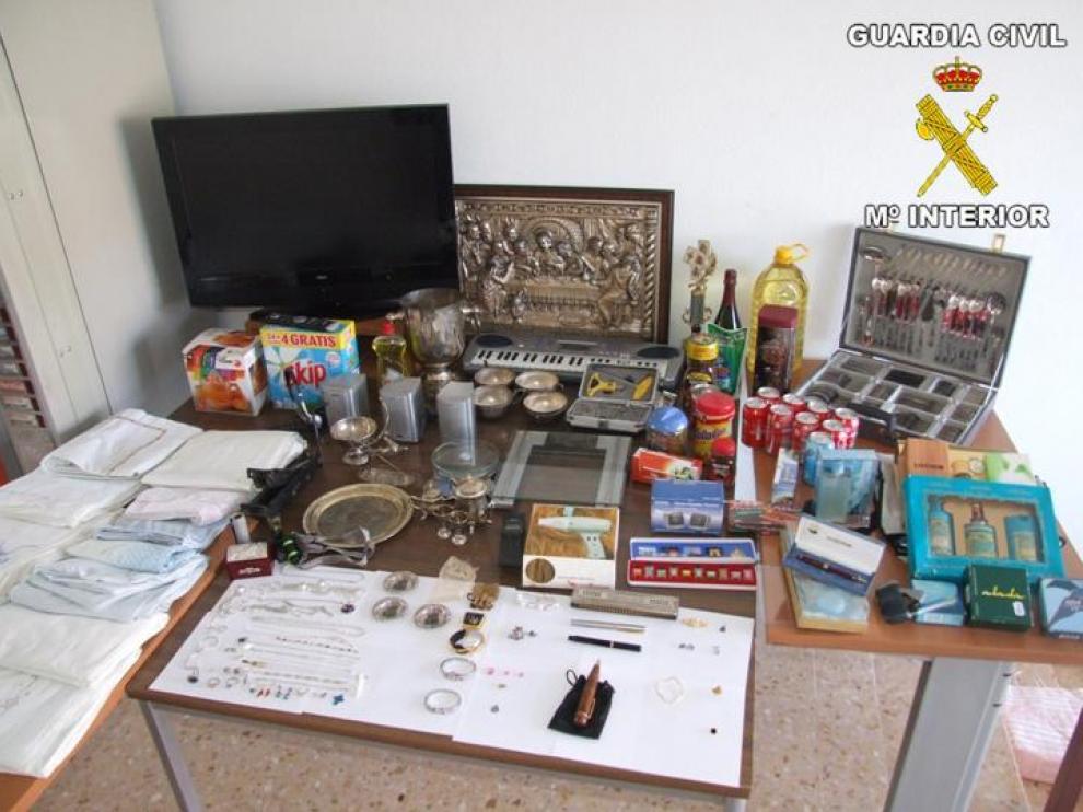Objetos robados en un hogar aragonés