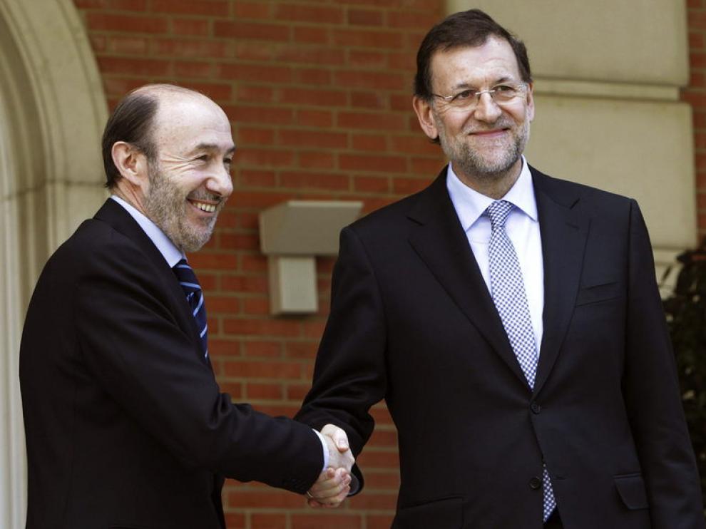 Reunión entre Rajoy y Rubalcaba