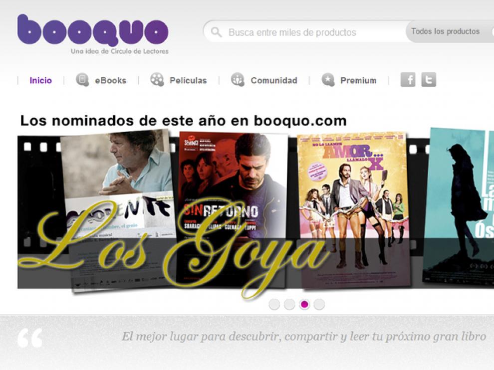 Página principal de Booquo