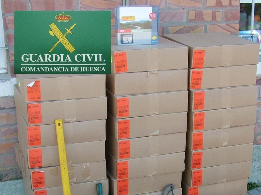 Material incautado por la Guardia Civil