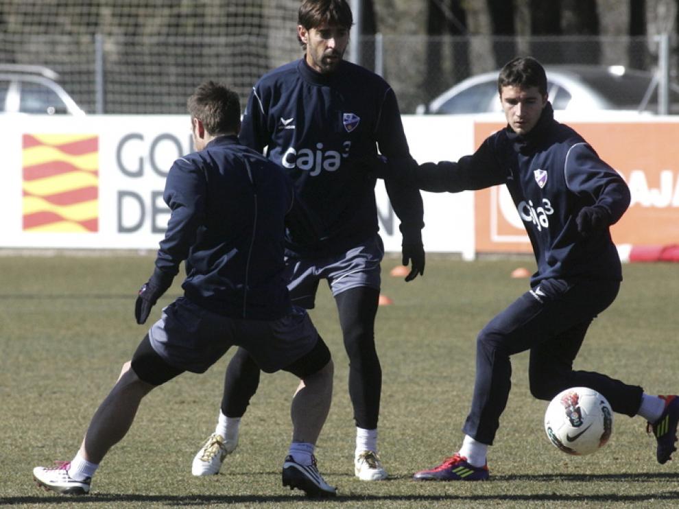 Entrenamiento de la SD Huesca