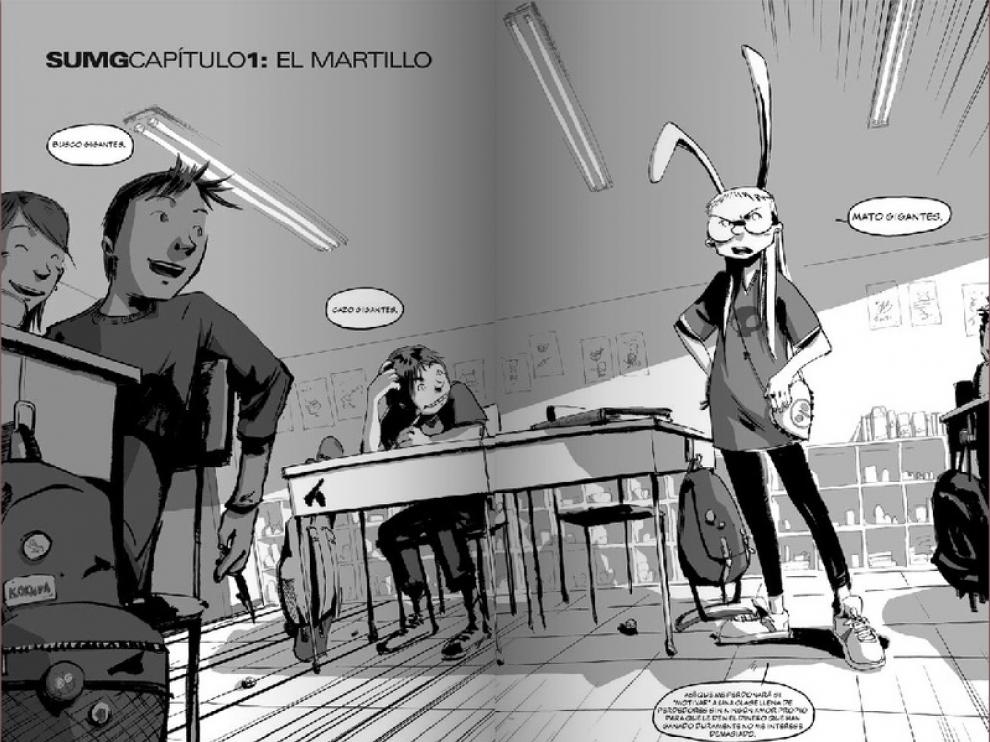 Una de las primeras viñetas del cómic