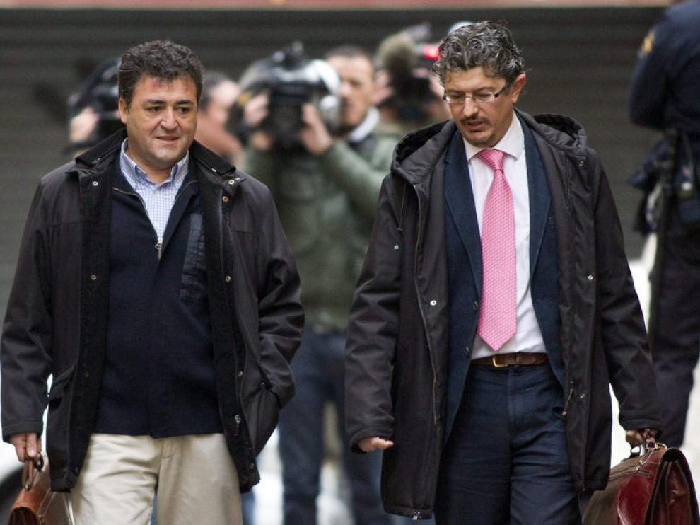 'Pepote' Ballester y su abogado, llegando al juzgado