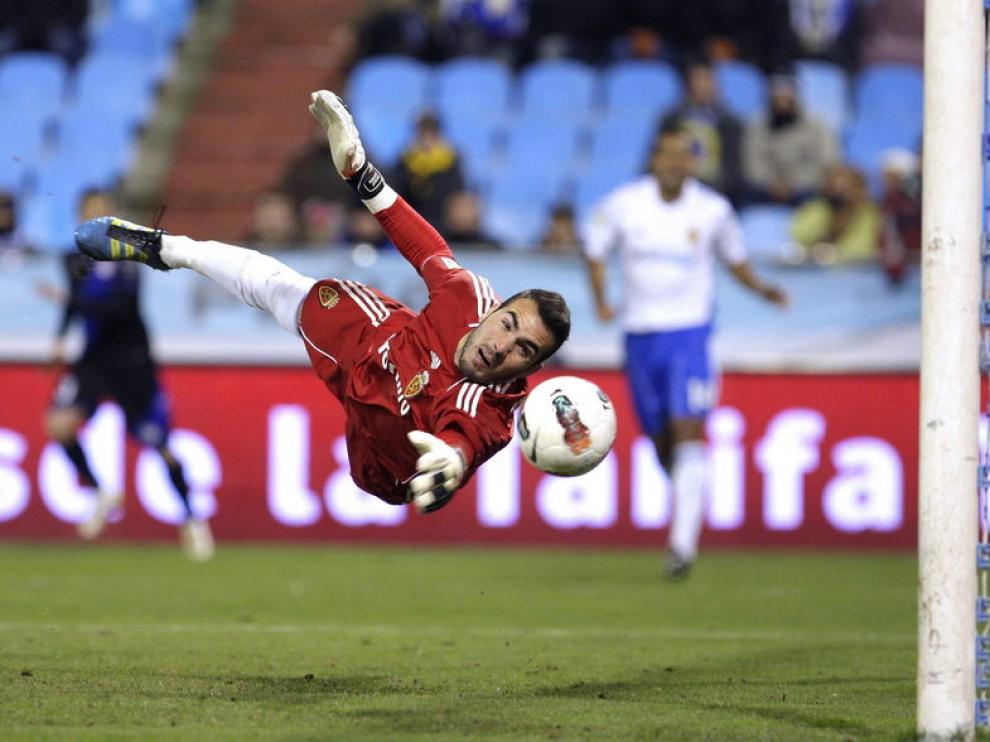 Roberto, en el partido contra el Rayo
