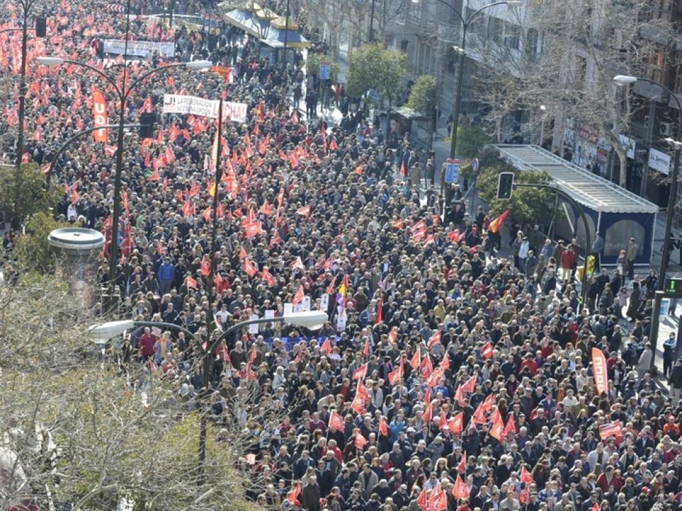 Manifestación contra la reforma laboral