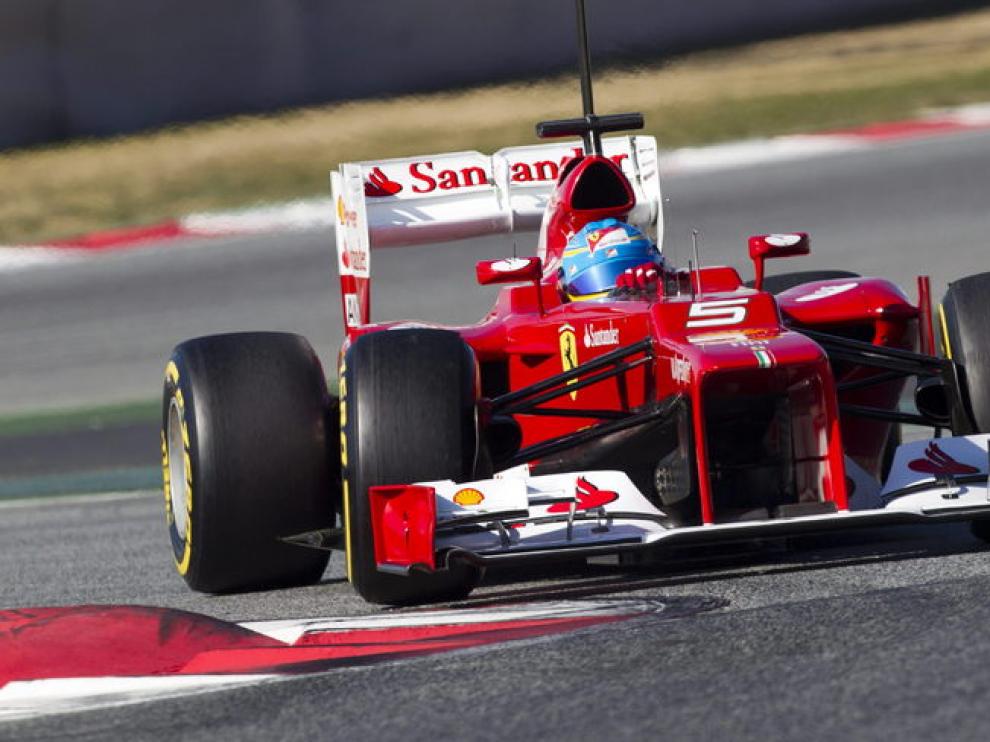 Alonso durante los entrenamientos