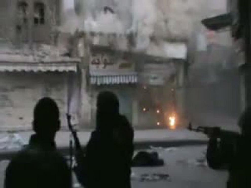 Imagen de este jueves de las calles de Homs