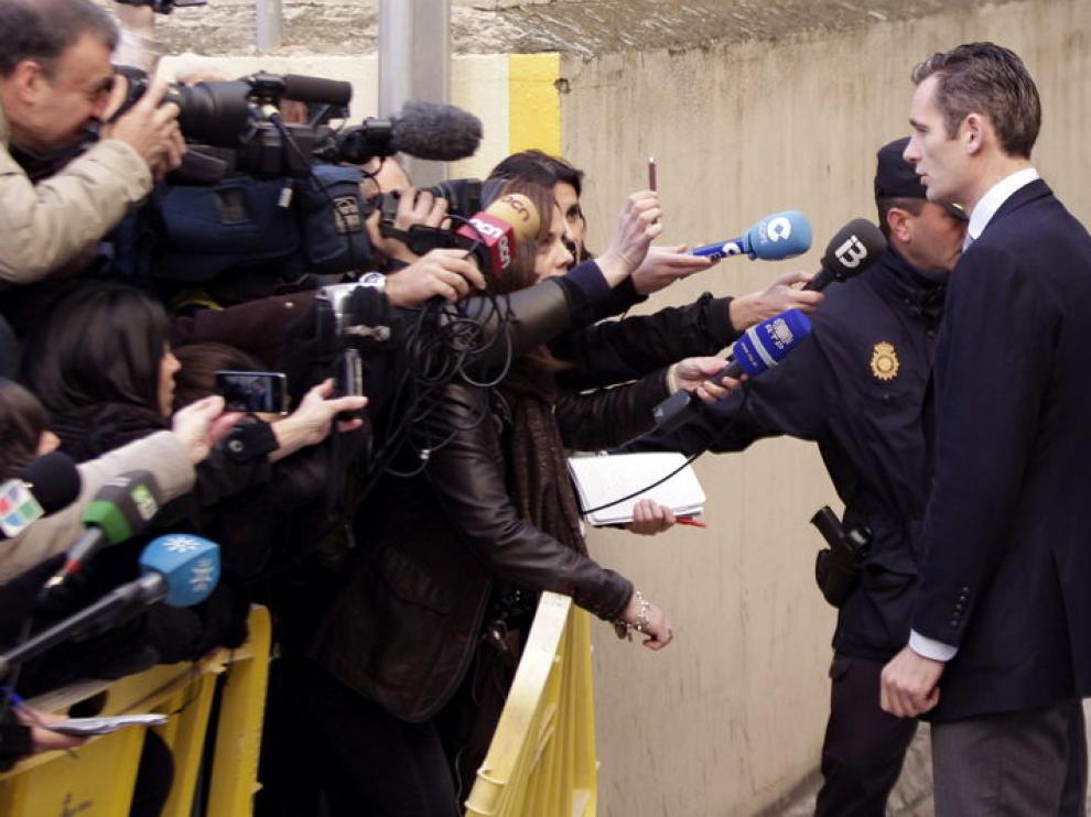 Iñaki Urdangarin ha hablado con los medios antes de entrar a los Juzgados