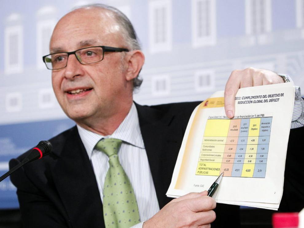 Cristóbal Montoro en rueda de prensa