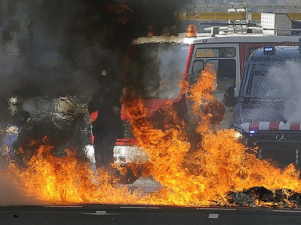 Protestas estudiantiles en Barcelona