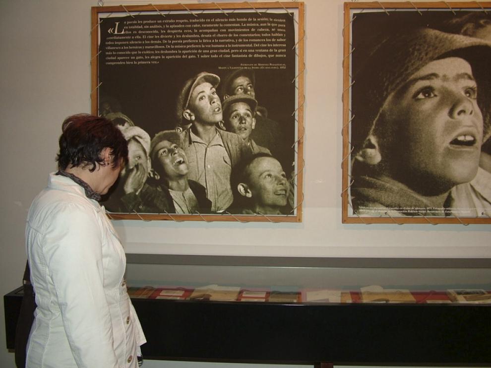Interior del centro de interpretación de Robres