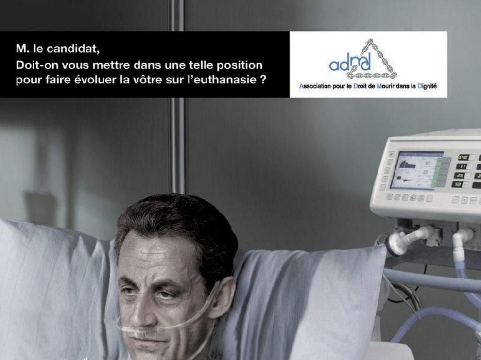 Fotomontaje de Nicolas Sarkozy