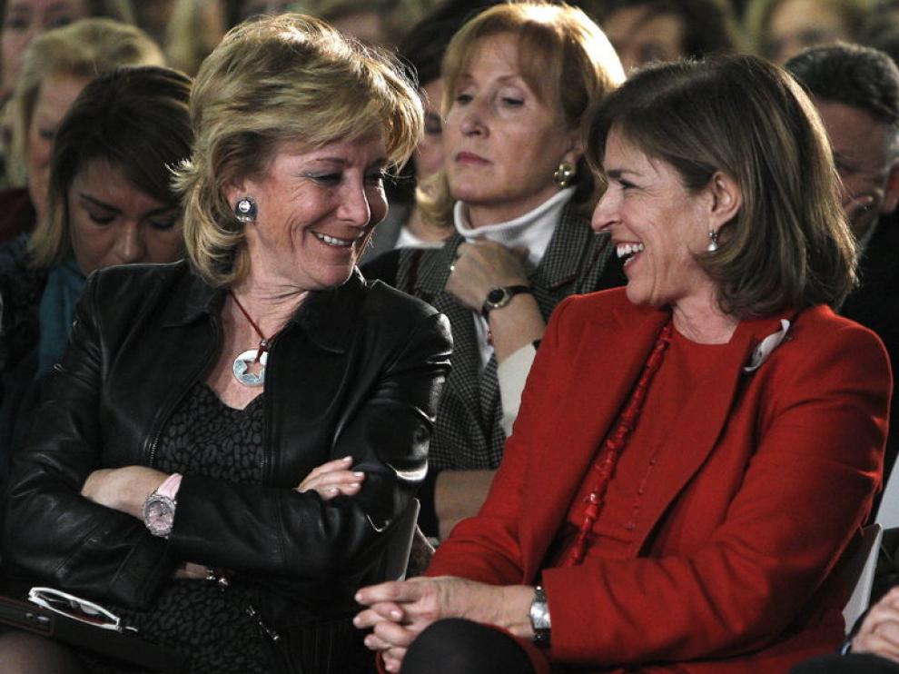 Esperanza Aguirre junto a Ana Botella