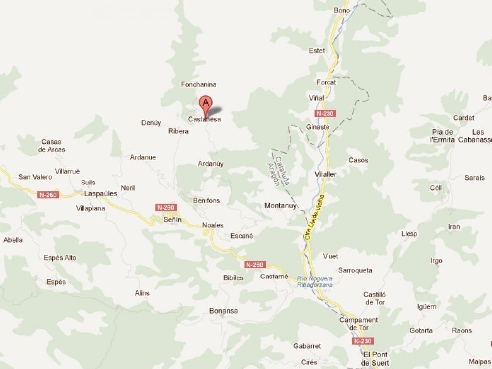 Localización de los tres municipios