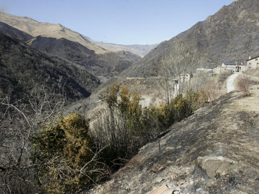 Incendio de este martes de la zona de Fonchanina
