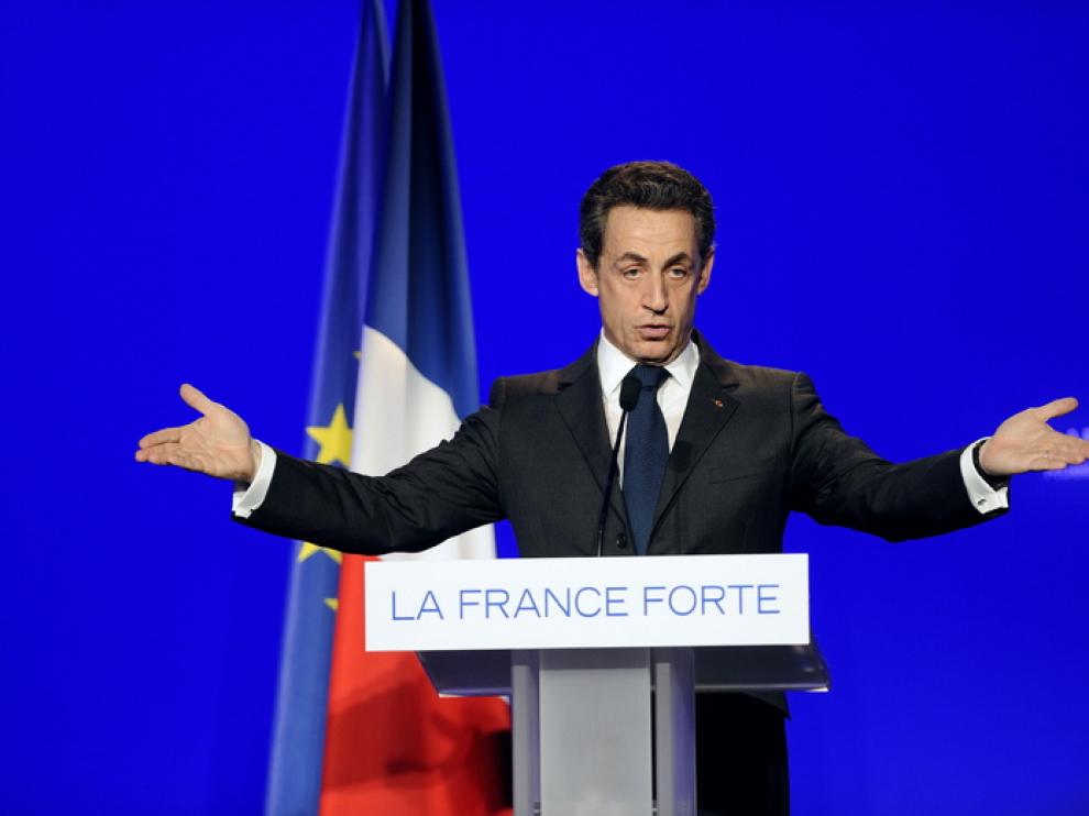 El presidente y candidato, Nicolas Sarkozy