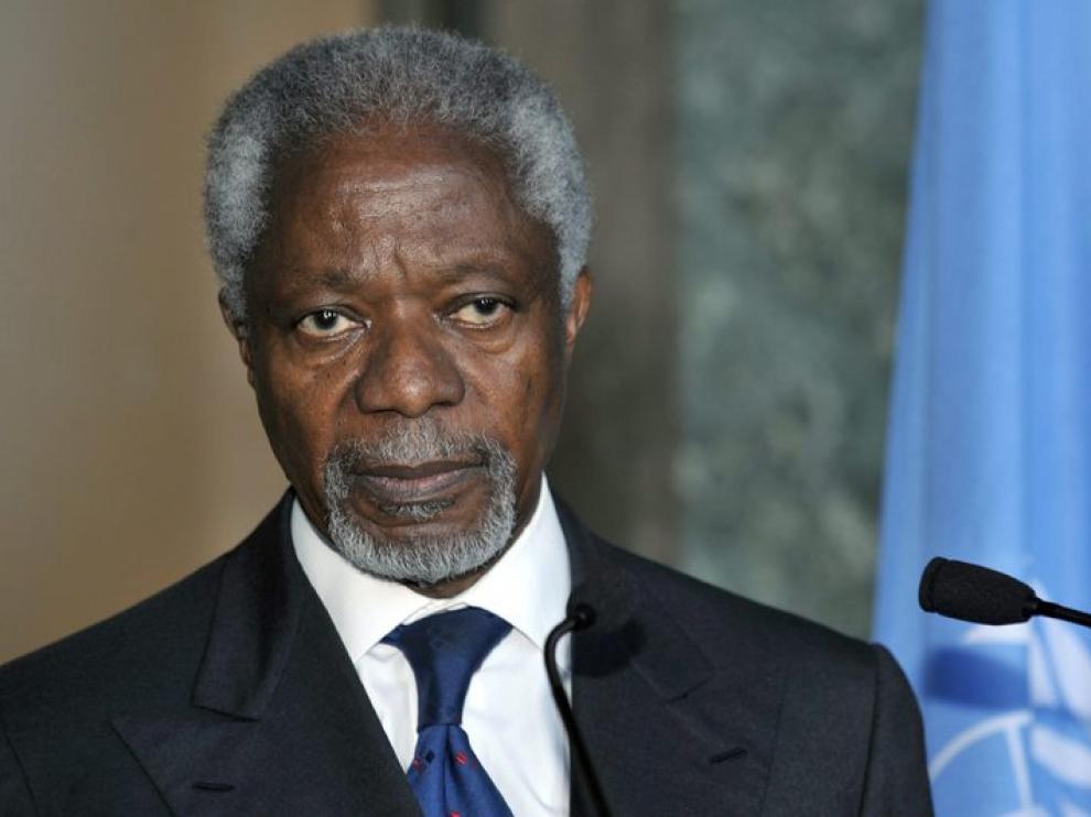 El enviado especial de la ONU y la Liga Árabe a Siria, Kofi Annan