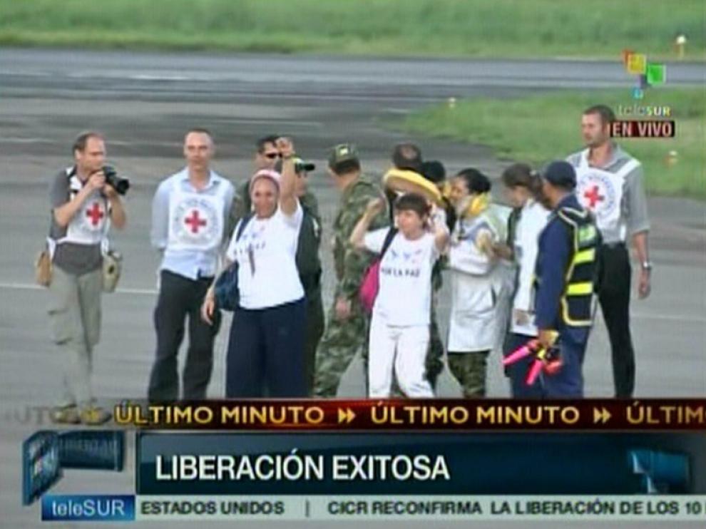 La cadena Telesur mostraba imágenes del éxito de la operación
