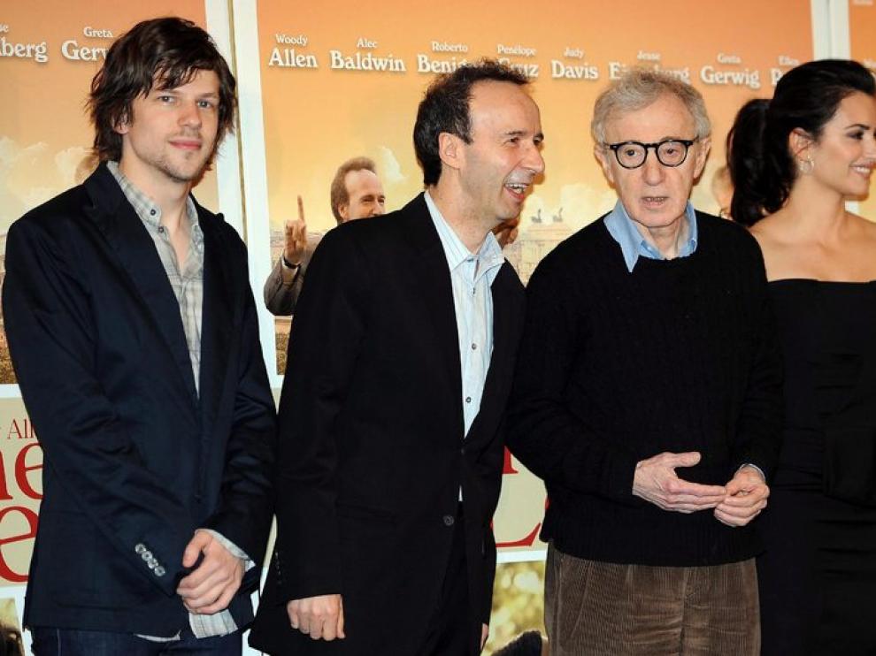 Penélope Cruz, Begnini y Woody Allen