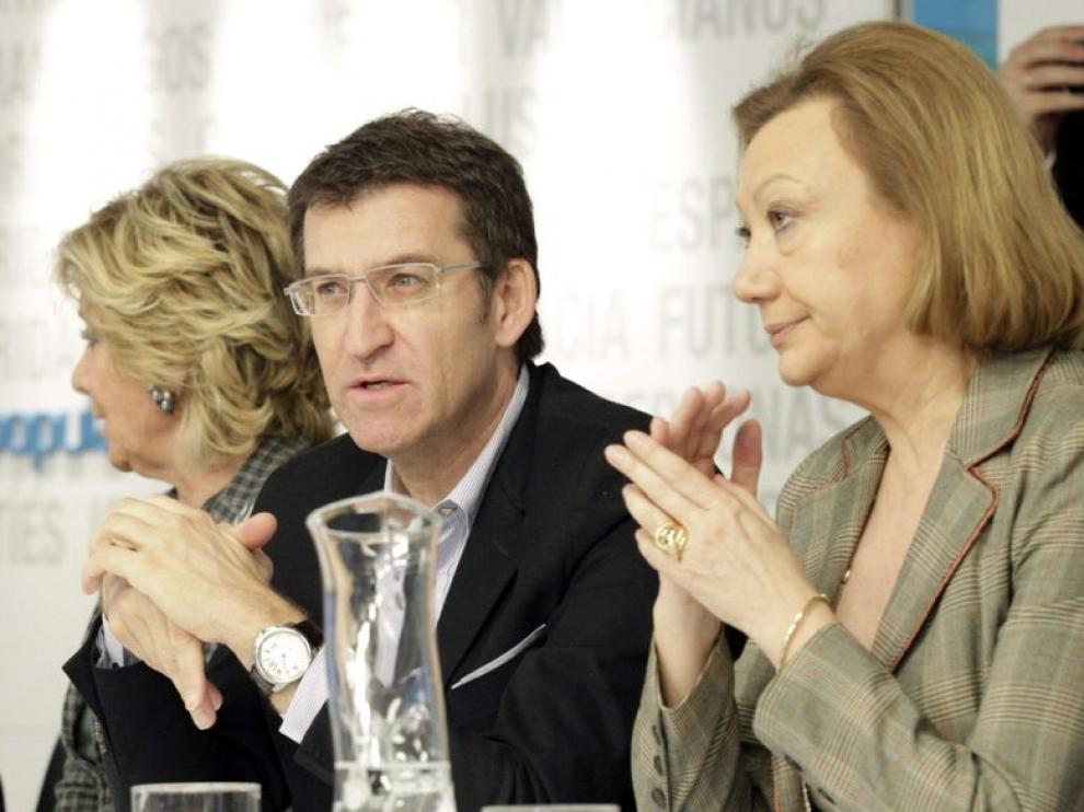 Luisa Fernanda Rudi, durante la reunión en Madrid