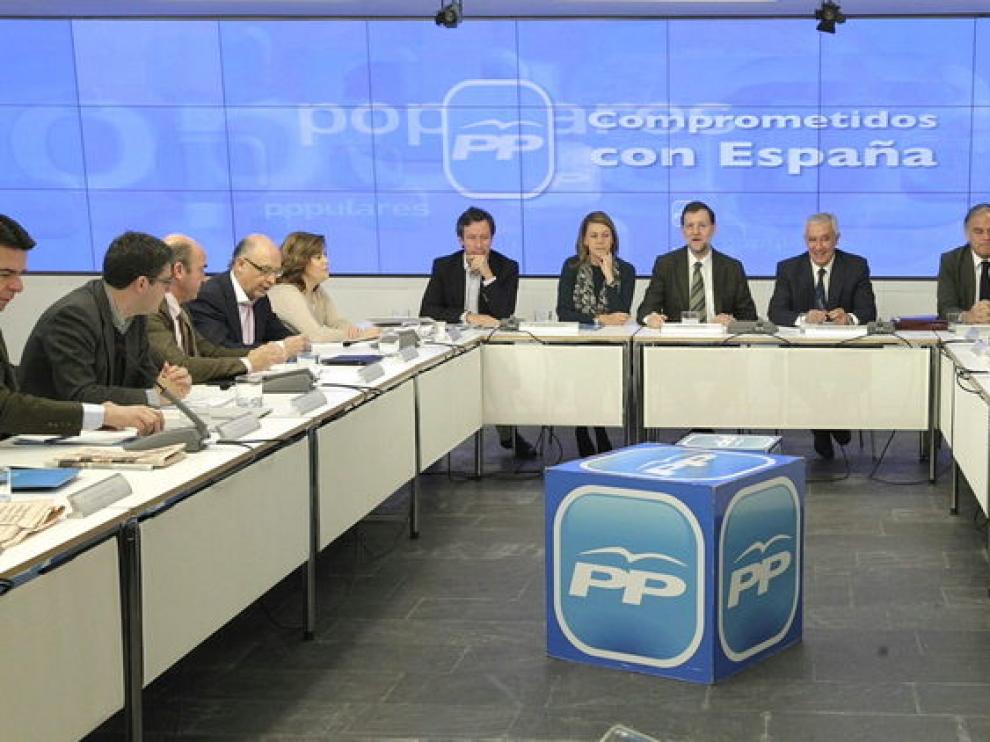 Reunión de Rajoy con los barones del PP