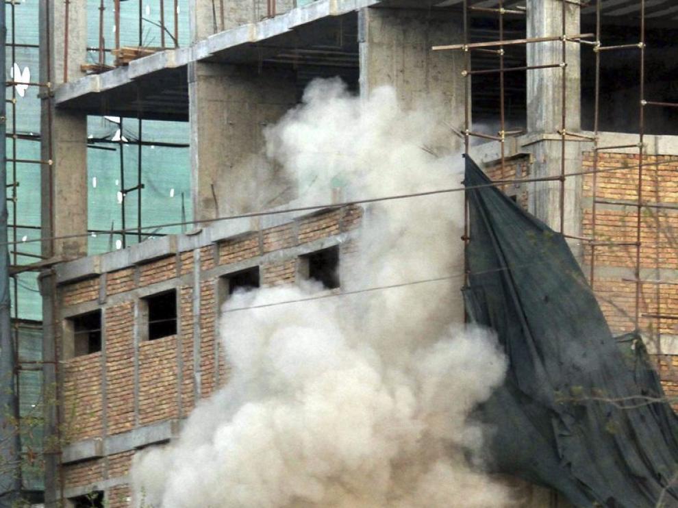 Un edificio en el centro de Kabul