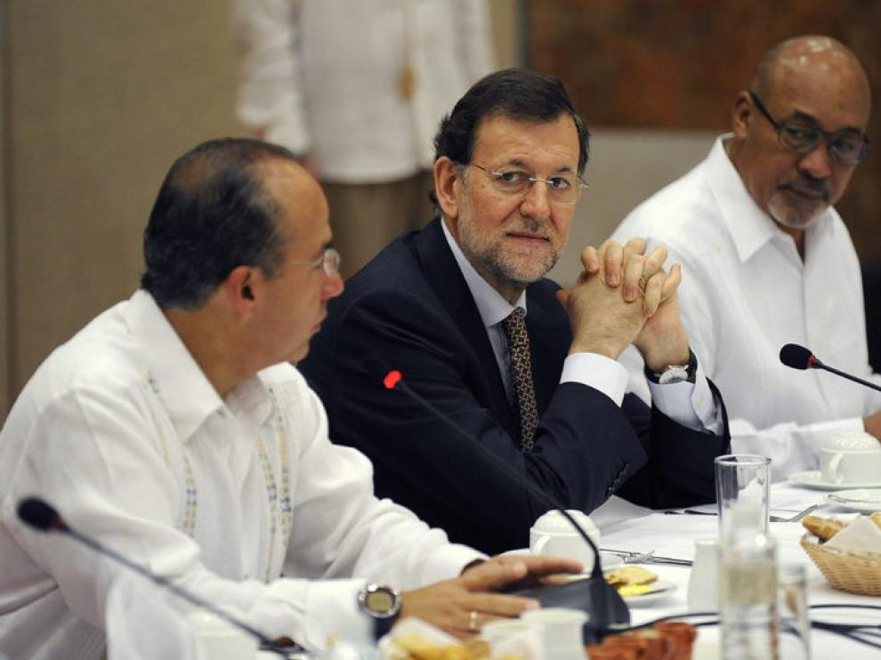 Rajoy durante su visita a México