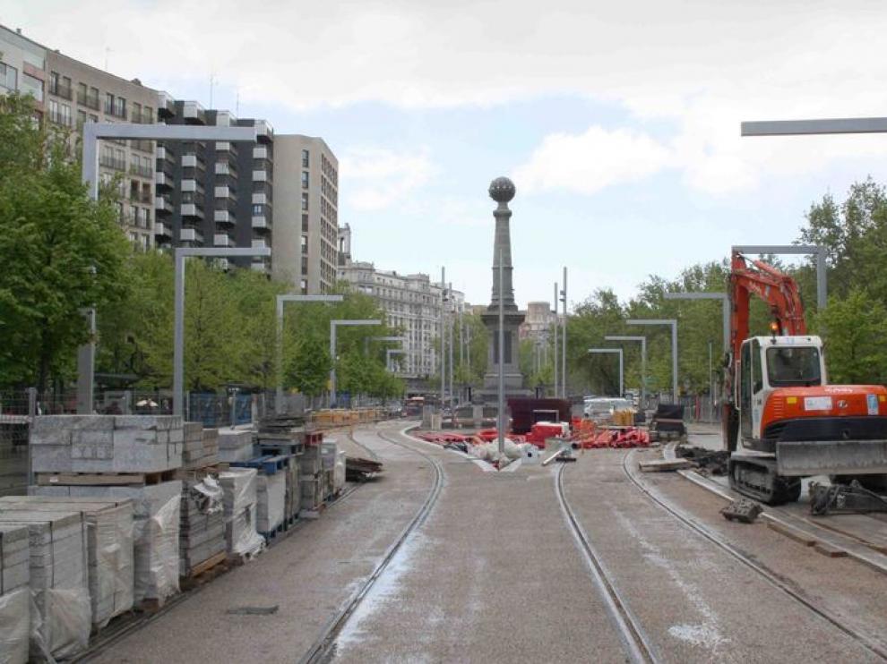 Avance de las obras del tranvía en el centro