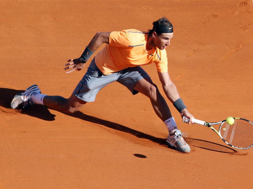 Rafa Nadal durante el partido