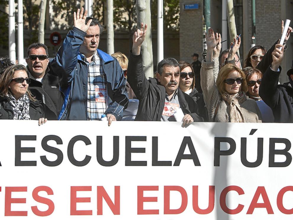 Manifestación contra los recortes en Educación