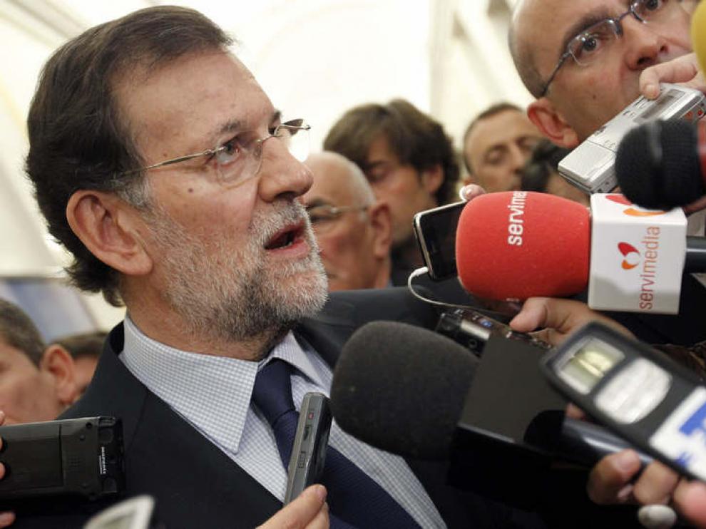 Mariano Rajoy en los pasillos del Congreso
