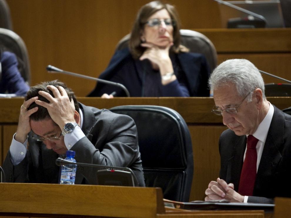 Imagen de las Cortes de Aragón durante la jornada.