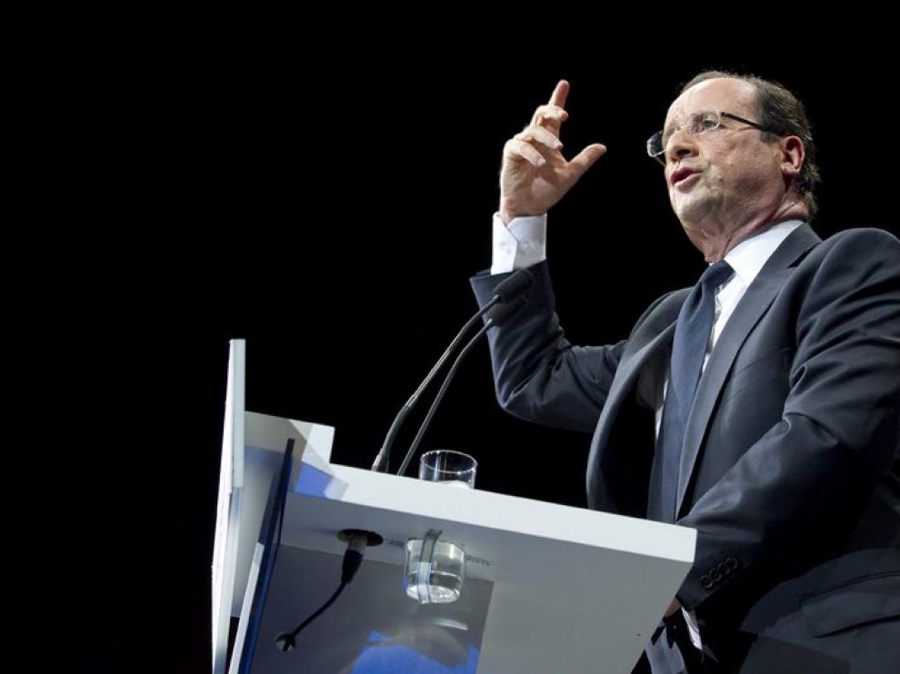 Hollande al inicio de la campaña de la segunda vuelta