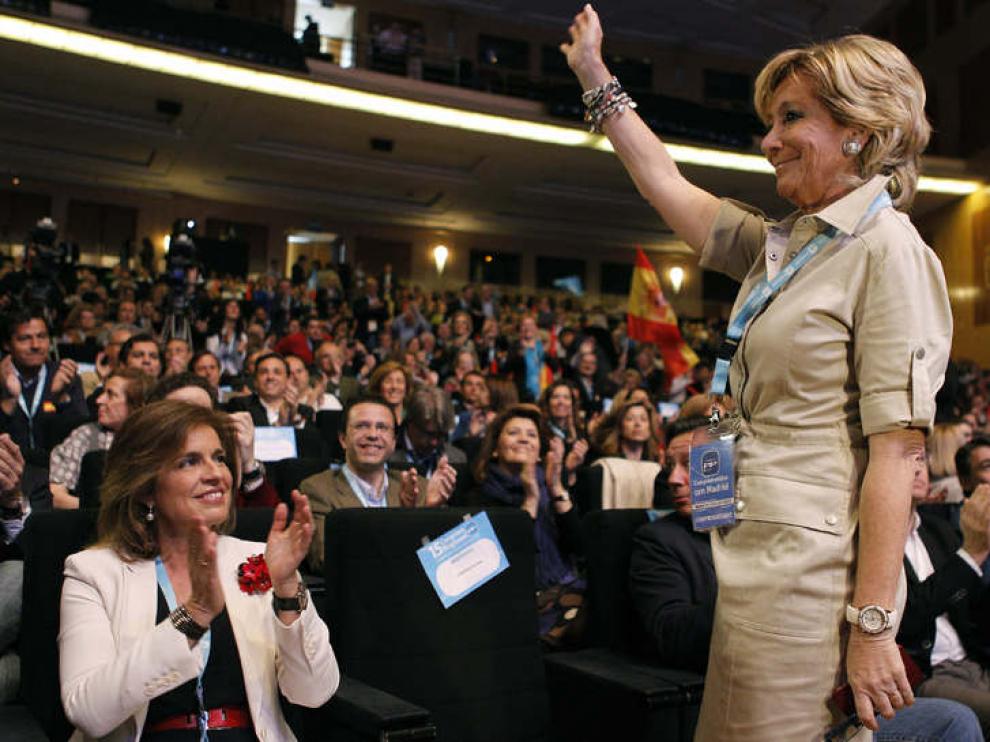 Aguirre el domingo en la clausura del Congreso Regional del PP madrileño