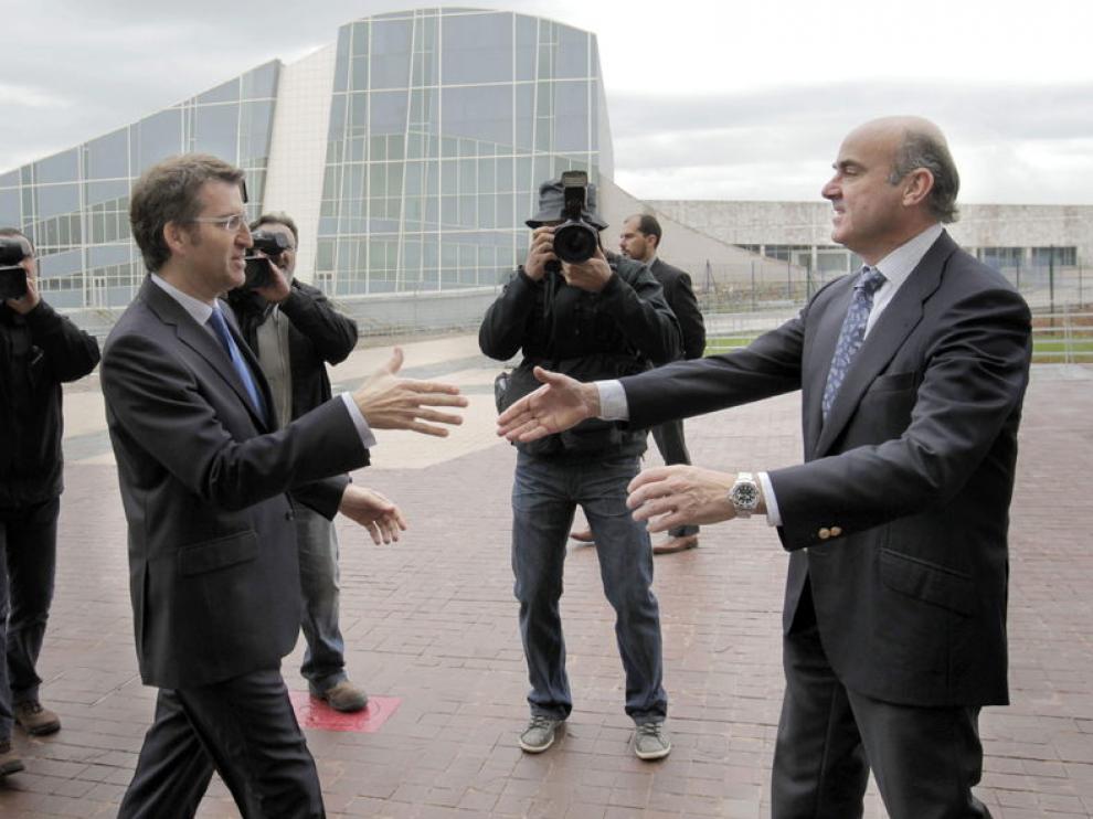 De Guindos y el presidente de la Xunta
