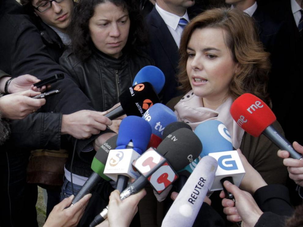 La vicepresidenta del Gobierno, Soraya Sáenz de Santamaría