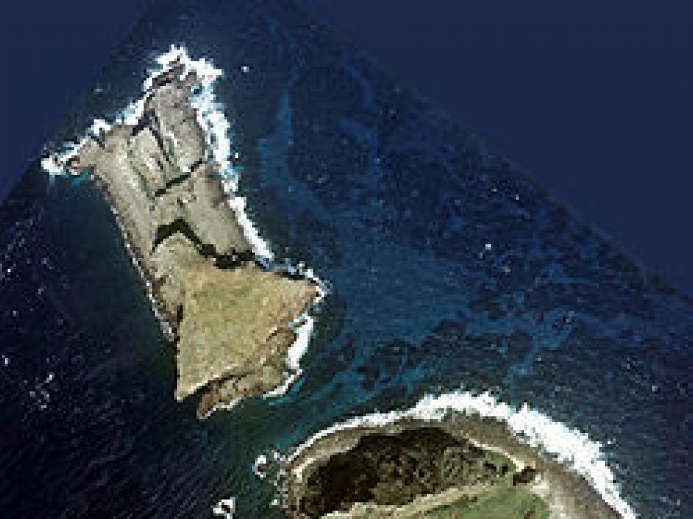 Imagen de satélite de las islas en disputa