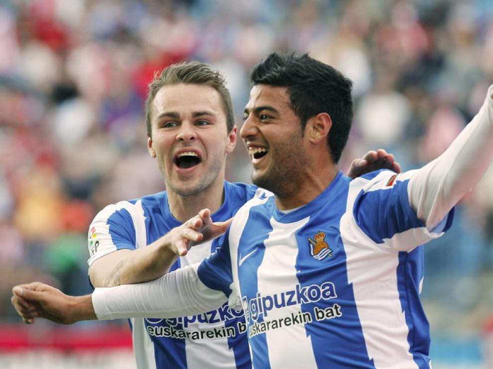 Vela celebra el gol del empate