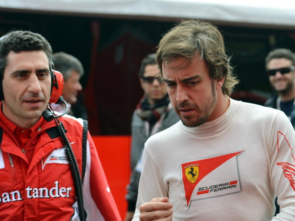 Alonso tras salir de su monoplaza