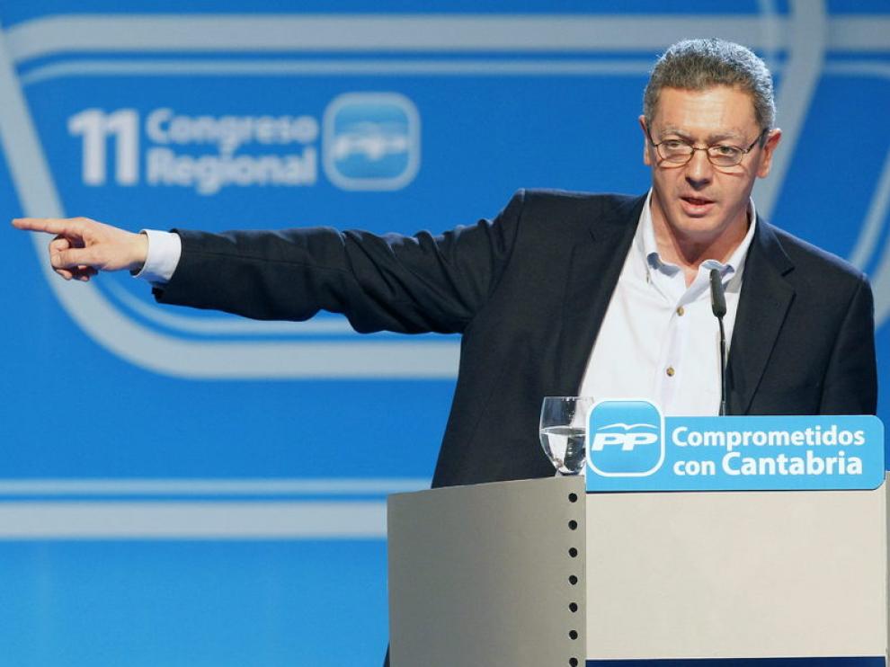 Gallardón, durante el congreso del PP en Cantabria