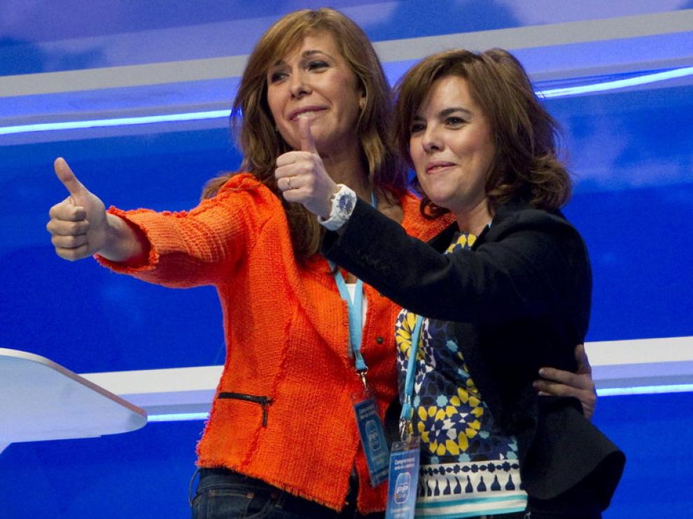 Sáenza de Santamaría y Sánchez Camacho, en Cataluña
